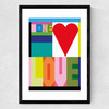 One Love by Frances Collett Medium Black Frame
