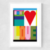 One Love by Frances Collett Medium White Frame