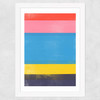 Stripe Study 18 Wide White Frame