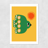 Green Flying Bird