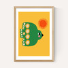 Green Flying Bird