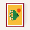 Green Flying Bird