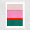 Stripe Study 16 Narrow White Frame