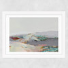Patchwork Land Wide White Frame