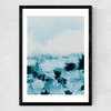 Blue Landscape Medium Black Frame