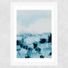 Blue Landscape Wide White Frame