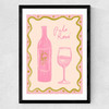Pale Rose Medium Black Frame