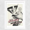 Retro Dirty Martini Wide White Frame