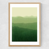 Gradient Landscape Green Medium Oak Frame
