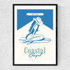 Coastal Cowgirl Blue Narrow Black Frame