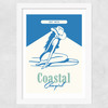 Coastal Cowgirl Blue Wide White Frame