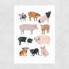 Pigs in Glasses Unframed Print