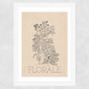 Florale II Wide White Frame