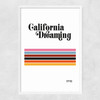 California Dreaming Narrow White Frame