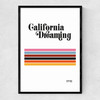 California Dreaming Narrow Black Frame