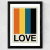 Retro Stripe LOVE Sundaze Wide Black Frame