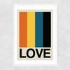 Retro Stripe LOVE Sundaze Narrow White Frame