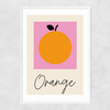 Orange Narrow White Frame
