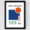 Good Vibrations Wide Black Frame