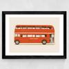 London Bus Wide Black Frame