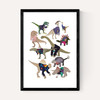 Dinosaurs in 80s Jumpers