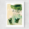 Minimalist Painting IX Medium White Frame