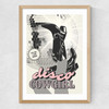 Retro Disco Cowgirl Medium Oak Frame