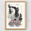 Retro Disco Cowgirl Wide Oak Frame