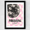 Retro Mirror Ball Wide Black Frame
