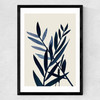 Blue Plant II Medium Black Frame