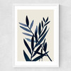Blue Plant II Medium White Frame