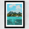 Tropical View Wide Black Frame