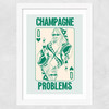 Champagne Problems Wide White Frame