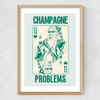 Champagne Problems Medium Oak Frame