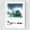 Rolling Waves Medium White Frame