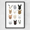 Lamas in Glasses Narrow Black Frame