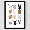 Lamas in Glasses Wide Black Frame