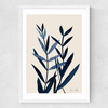 Blue Plant I Medium White Frame