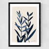 Blue Plant I Medium Black Frame