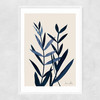 Blue Plant I Narrow White Frame