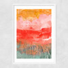 Coral Horizon Narrow White Frame