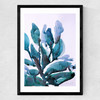 Blue Plant Medium Black Frame