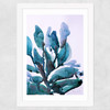Blue Plant Wide White Frame