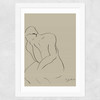 Thinking Man Wide White Frame