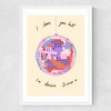 I Love You But I've Chosen Disco Medium White Frame