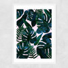 Leaves Narrow White Frame