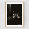Wine and Friends Narrow Oak Frame