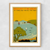 Coney Island by Indieprints Narrow Oak Frame