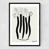 Abstract Vase Narrow Black Frame
