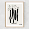 Abstract Vase Narrow Oak Frame